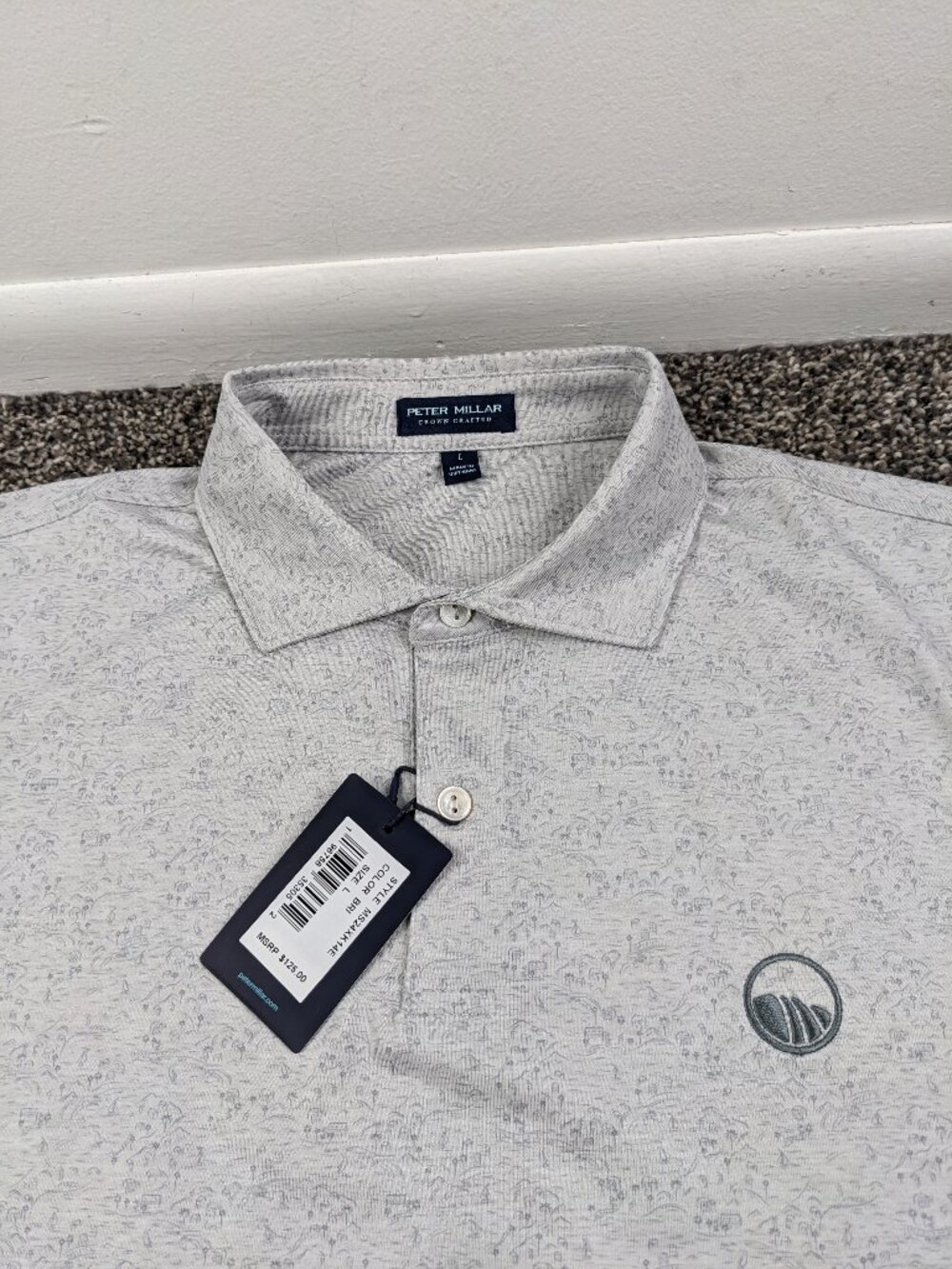 NWT 2024 Peter Millar Polo Shirt Riviera Performance Scenic Village Mens Large